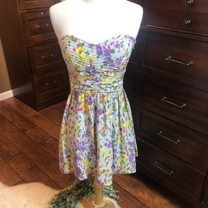 Parker Women's Strapless Floral silk Dress